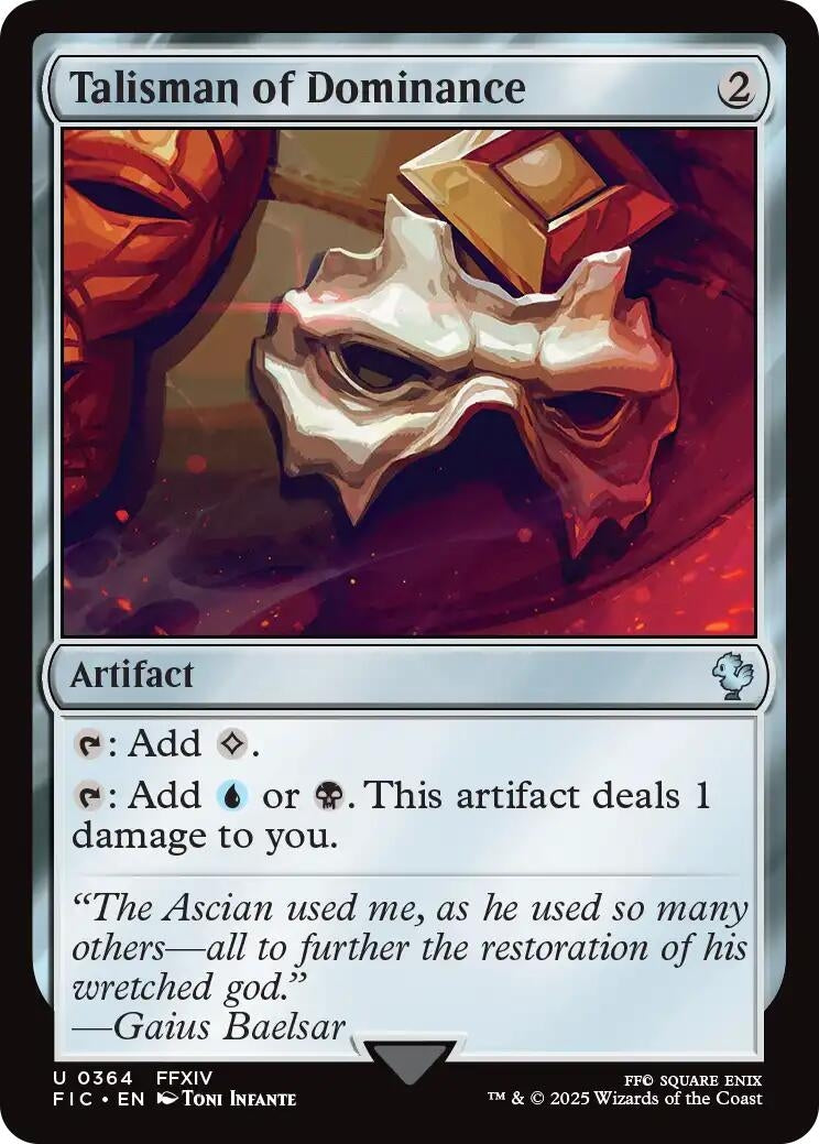 Image for Talisman of Dominance (Surge Foil) (364) (Commander: FINAL FANTASY) - Magic: The Gathering