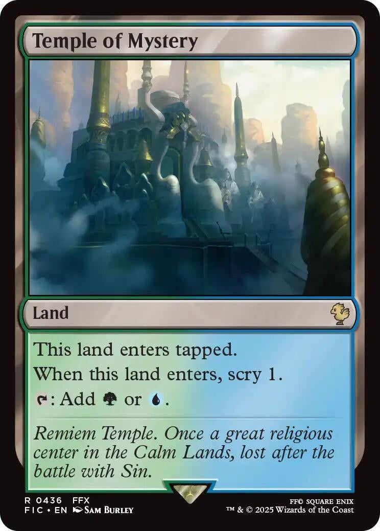 Image for Temple of Mystery (Surge Foil) (436) (Commander: FINAL FANTASY) - Magic: The Gathering