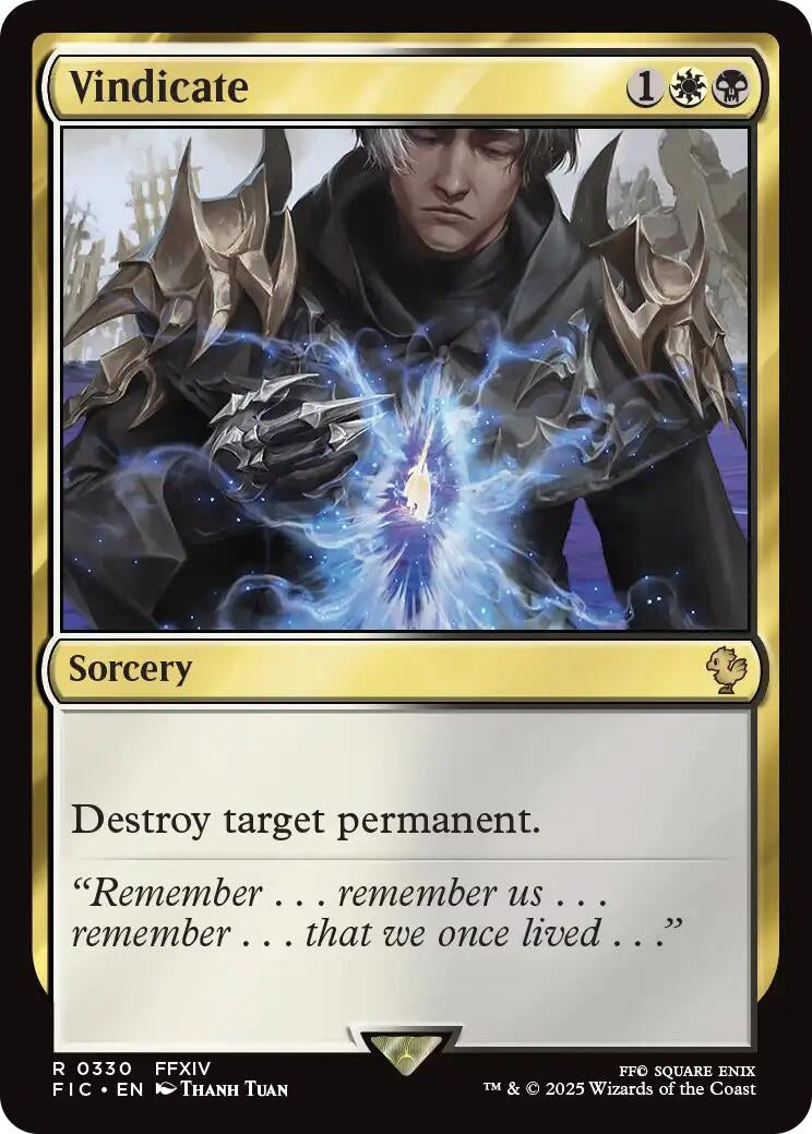 Image for Vindicate (Surge Foil) (330) (Commander: FINAL FANTASY) - Magic: The Gathering