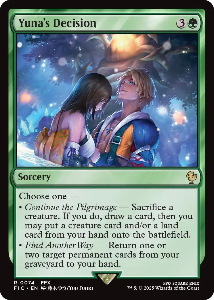 Image for Yuna's Decision (Surge Foil) (74) (Commander: FINAL FANTASY) - Magic: The Gathering