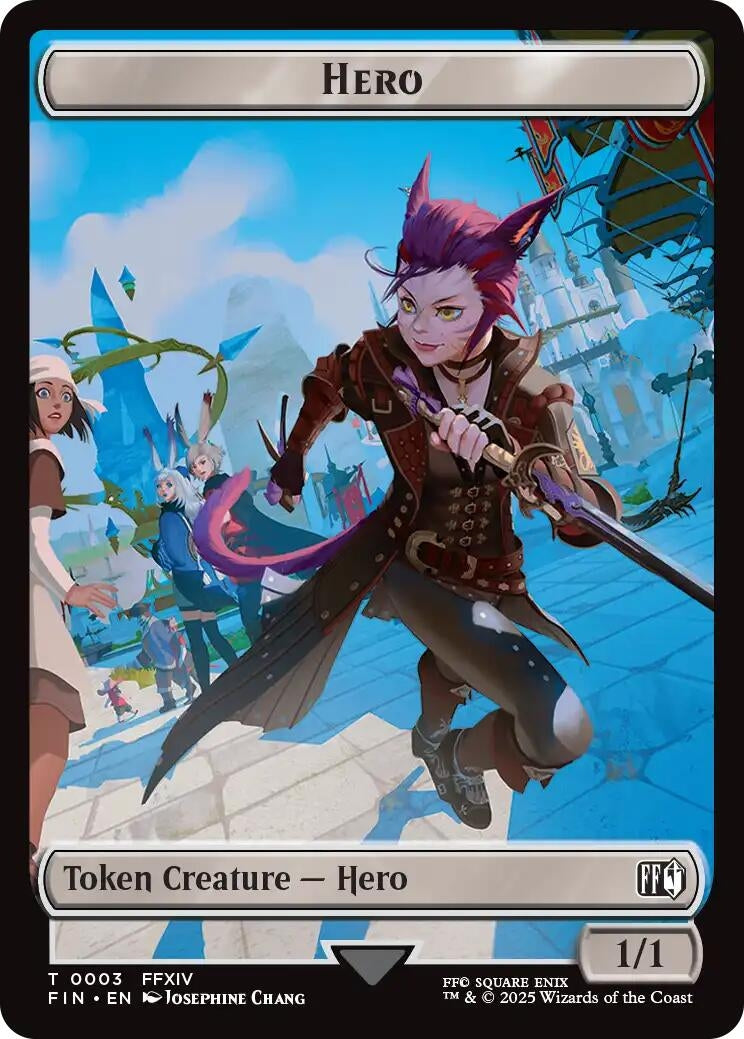 Image for Hero (0003) // Copy (0001) Double-Sided Token (3 // 1) (FINAL FANTASY) - Magic: The Gathering
