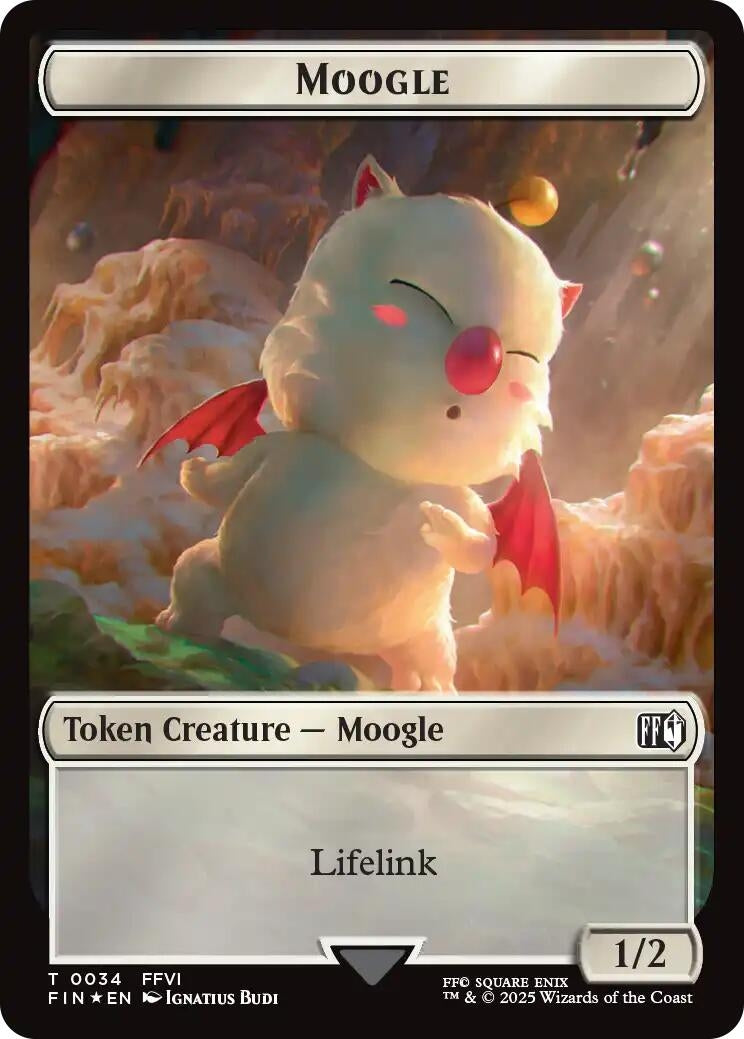 Image for Moogle // Zombie Double-Sided Token (Surge Foil) (34 // 6) (Commander: FINAL FANTASY) - Magic: The Gathering