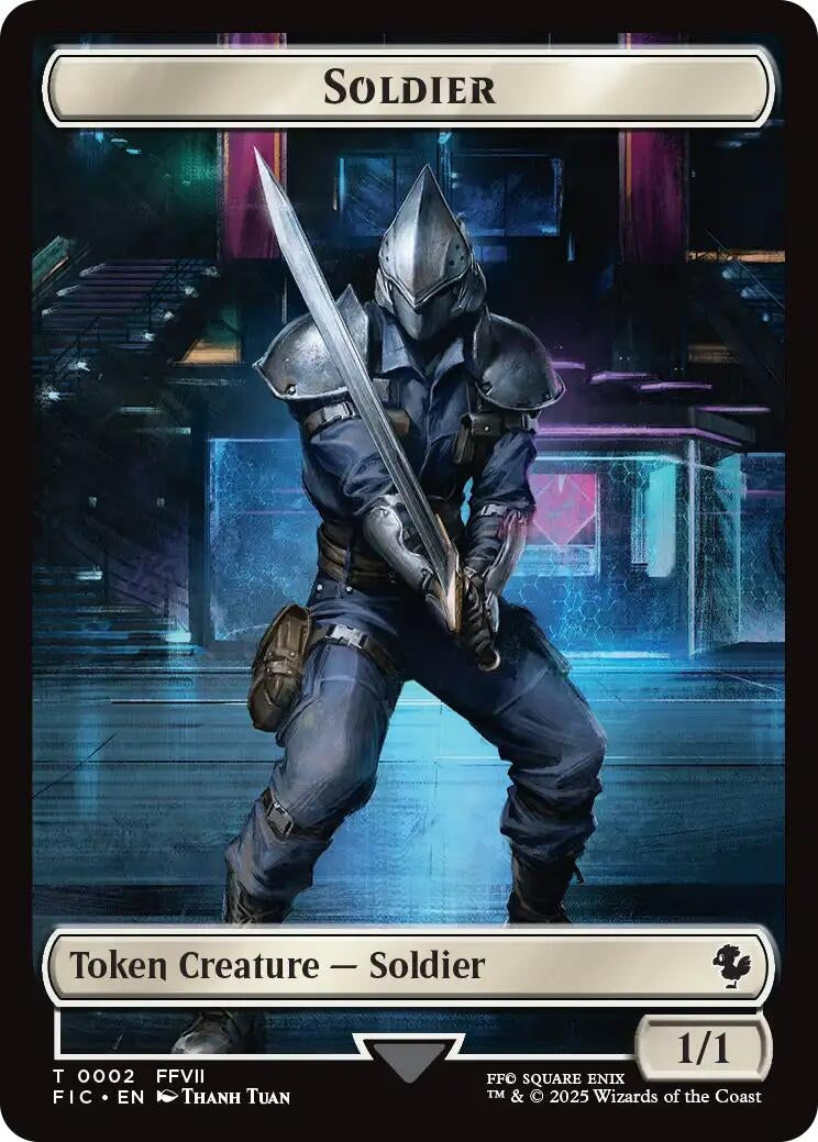 Image for Soldier // Rebel Double-Sided Token (2 // 7) (Commander: FINAL FANTASY) - Magic: The Gathering
