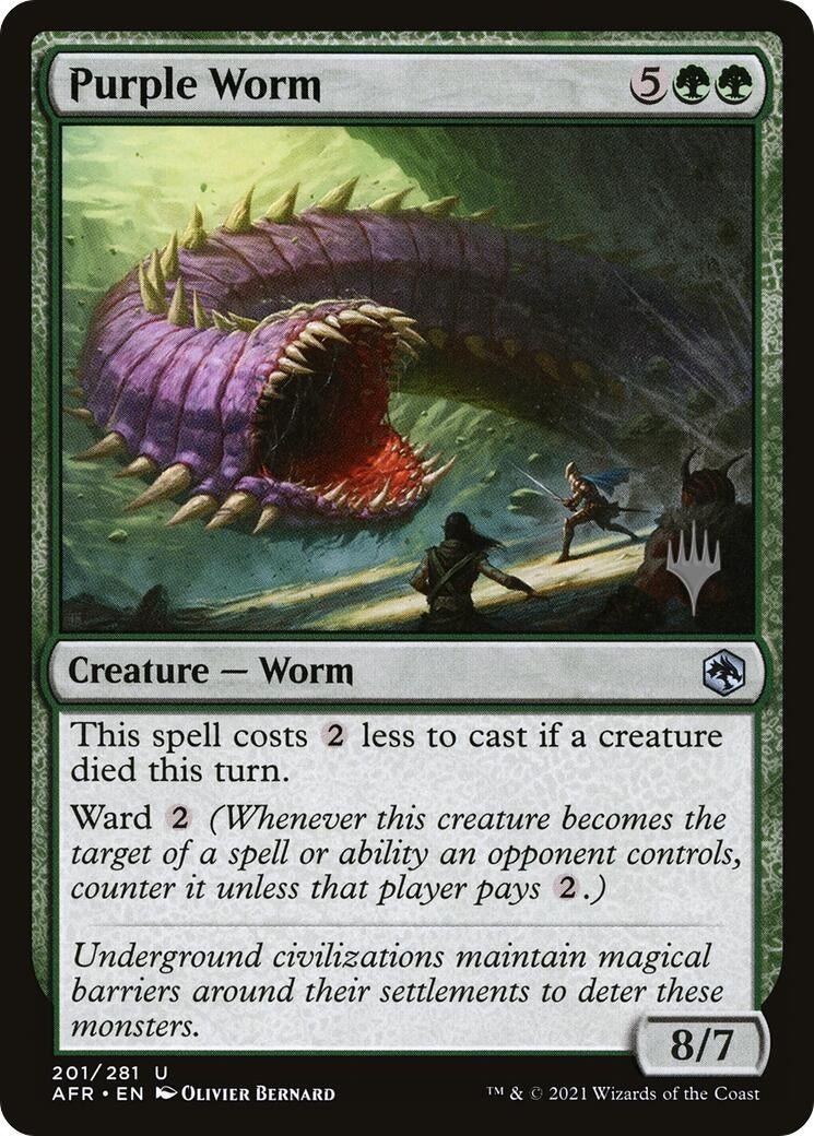 Image for Purple Worm (201) (Promo Pack: Tarkir: Dragonstorm) - Magic: The Gathering