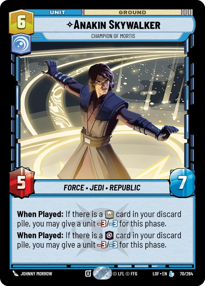 Image for Anakin Skywalker - Champion of Mortis (070/264) (Legends of the Force) - Star Wars: Unlimited