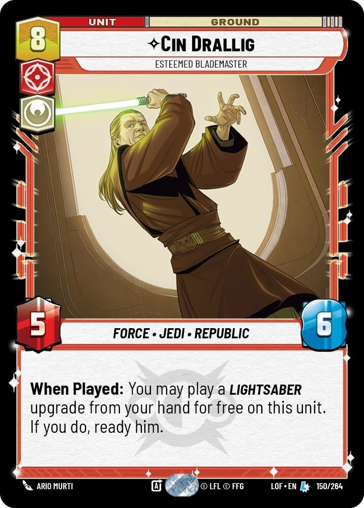 Image for Cin Drallig - Esteemed Blademaster (150/264) (Legends of the Force) - Star Wars: Unlimited