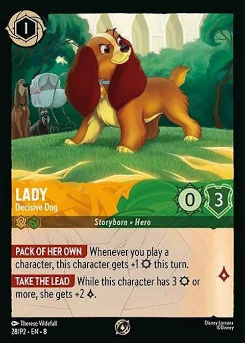 Lady - Decisive Dog (28) [Disney Lorcana Promo Cards]