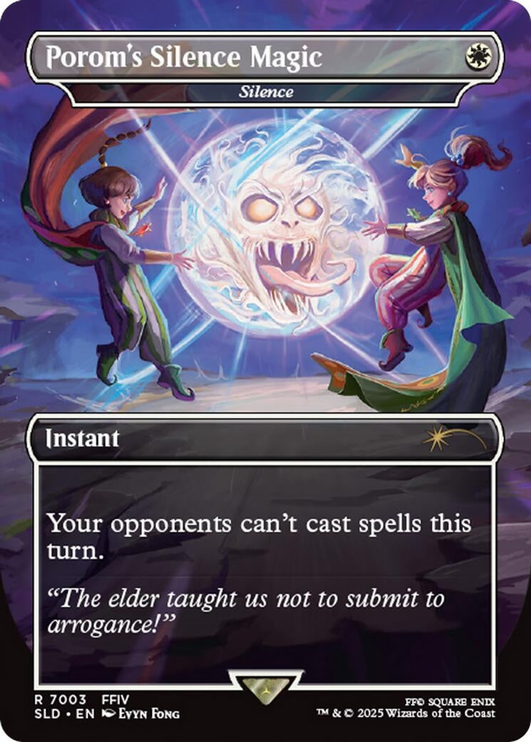 Image for Porom's Silence Magic - Silence (Rainbow Foil) (7003) (Secret Lair Drop Series) - Magic: The Gathering