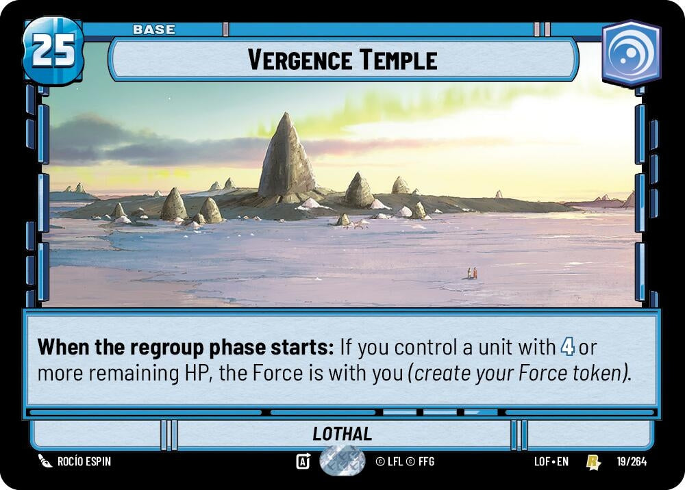 Image for Vergence Temple (019/264) (Legends of the Force) - Star Wars: Unlimited