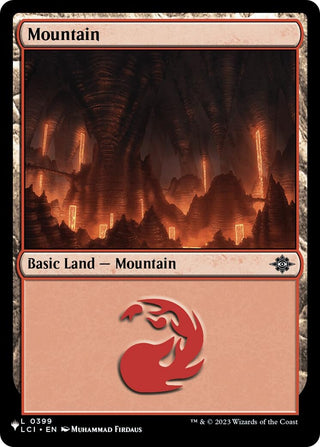 Image for Mountain (LCI) (399) (The List Reprints) - Magic: The Gathering
