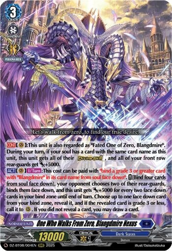 Image for One Who Walks From Zero, Blangdmire Nexus (DZ-BT08/004EN) (DZ-BT08: Knights 0f Rebirth) - Cardfight Vanguard