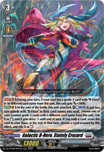 Image for Galatic B-Hero, Stately Crozard (DZ-BT08/007EN) (DZ-BT08: Knights 0f Rebirth) - Cardfight Vanguard