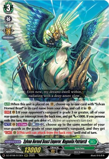 Image for Sylvan Horned Beast Emperor, Magnolia Patriach (DZ-BT08/013EN) (DZ-BT08: Knights 0f Rebirth) - Cardfight Vanguard