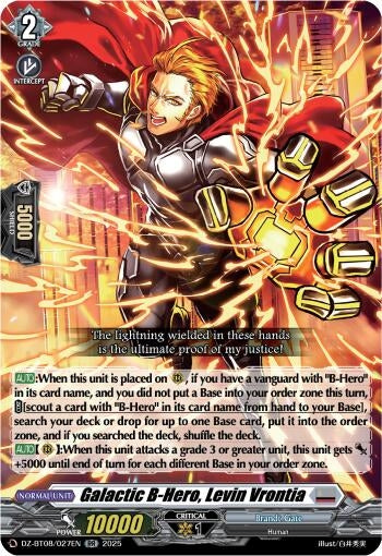 Image for Galatic B-Hero, Levin Vrontia (DZ-BT08/027EN) (DZ-BT08: Knights 0f Rebirth) - Cardfight Vanguard