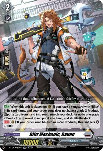 Image for Blitz Mechnanic, Bauen (DZ-BT08/029EN) (DZ-BT08: Knights 0f Rebirth) - Cardfight Vanguard