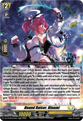 Image for Hound Raiser, Hinami (DZ-BT08/033EN) (DZ-BT08: Knights 0f Rebirth) - Cardfight Vanguard