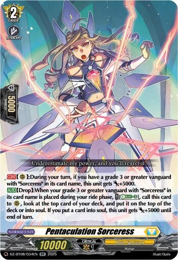 Image for Pentaculation Sorceress (DZ-BT08/034EN) (DZ-BT08: Knights 0f Rebirth) - Cardfight Vanguard