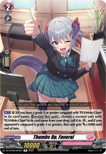 Image for Thumbs Up, Favoral (DZ-BT08/063EN) (DZ-BT08: Knights 0f Rebirth) - Cardfight Vanguard