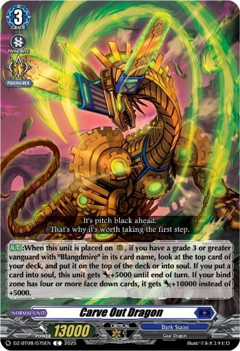 Image for Carve Out Dragon (DZ-BT08/075EN) (DZ-BT08: Knights 0f Rebirth) - Cardfight Vanguard