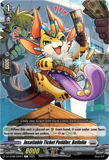 Image for Insatiable Ticket Peddler, Bellolin (DZ-BT08/090EN) (DZ-BT08: Knights 0f Rebirth) - Cardfight Vanguard