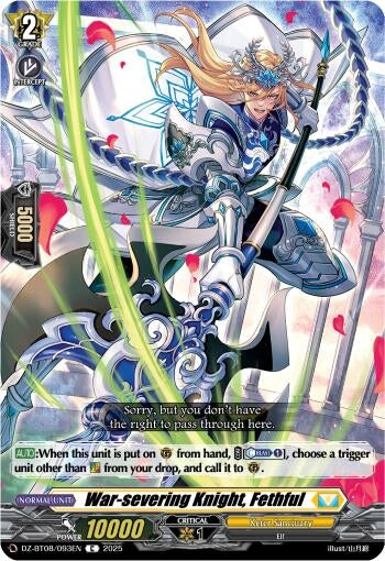 Image for War-severing Knight, Fethful (DZ-BT08/093EN) (DZ-BT08: Knights 0f Rebirth) - Cardfight Vanguard