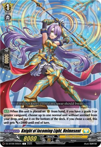 Image for Knight of Incoming Light, Helmesent (DZ-BT08/095EN) (DZ-BT08: Knights 0f Rebirth) - Cardfight Vanguard