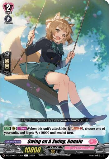 Image for Swing on a Swing, Runalu (DZ-BT08/110EN) (DZ-BT08: Knights 0f Rebirth) - Cardfight Vanguard