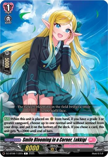 Image for Smile Blooming in a Corner, Lukkigi (DZ-BT08/112EN) (DZ-BT08: Knights 0f Rebirth) - Cardfight Vanguard
