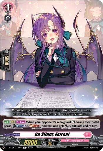 Image for Be Silent, Estreei (DZ-BT08/114EN) (DZ-BT08: Knights 0f Rebirth) - Cardfight Vanguard