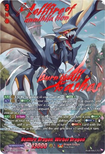 Image for Hellfire Dragon, Wirbel Dragon (SEC) (DZ-BT08/SEC01EN) (DZ-BT08: Knights 0f Rebirth) - Cardfight Vanguard