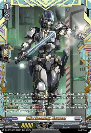 Image for Blitz Security, Varnest (FFR) (DZ-BT08/FFR09EN) (DZ-BT08: Knights 0f Rebirth) - Cardfight Vanguard