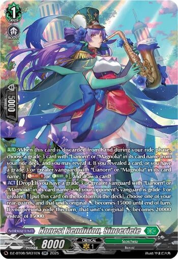 Image for Honest Rendition, Sinceriete (SR) (DZ-BT08/SR31EN) (DZ-BT08: Knights 0f Rebirth) - Cardfight Vanguard