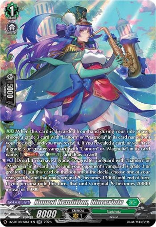 Image for Honest Rendition, Sinceriete (SR) (DZ-BT08/SR31EN) (DZ-BT08: Knights 0f Rebirth) - Cardfight Vanguard