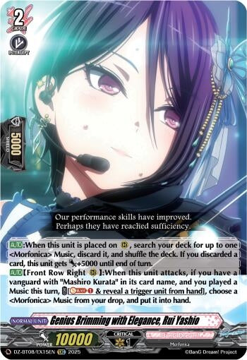 Image for Genius Brimming with Elegance, Rui Yashio (DZ-BT08/EX15EN) (DZ-BT08: Knights 0f Rebirth) - Cardfight Vanguard