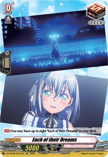 Image for Each of their Dreams (DZ-BT08/EX21EN) (DZ-BT08: Knights 0f Rebirth) - Cardfight Vanguard