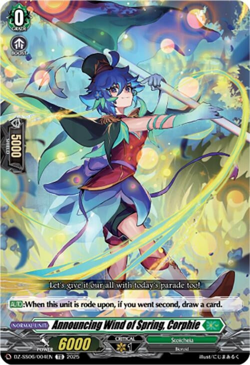 Image for Announcing Wind of Spring, Corphie (DZ-SS06/004EN) (DZ-SS06: Master Deckset -Urara Haneyama-) - Cardfight Vanguard