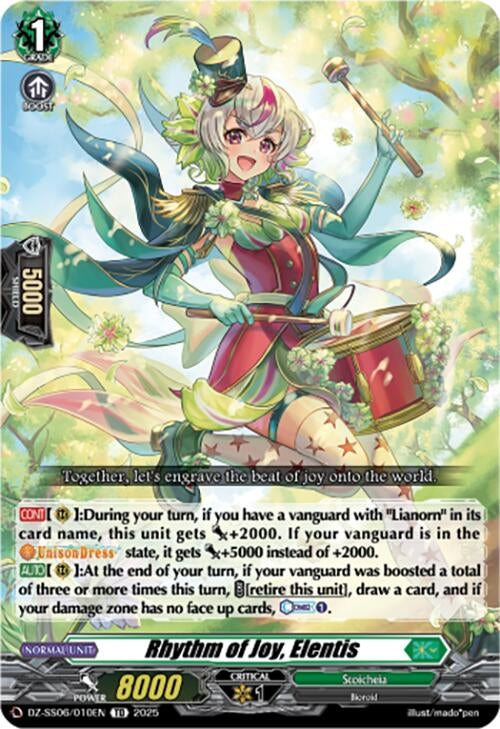Image for Rhythm of Joy, Elentis (DZ-SS06/010EN) (DZ-SS06: Master Deckset -Urara Haneyama-) - Cardfight Vanguard