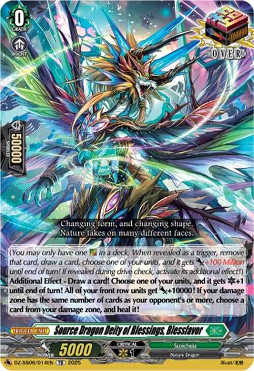 Image for Source Dragon Deity of Blessings, Blessfavor (DZ-SS06/014EN) (DZ-SS06: Master Deckset -Urara Haneyama-) - Cardfight Vanguard