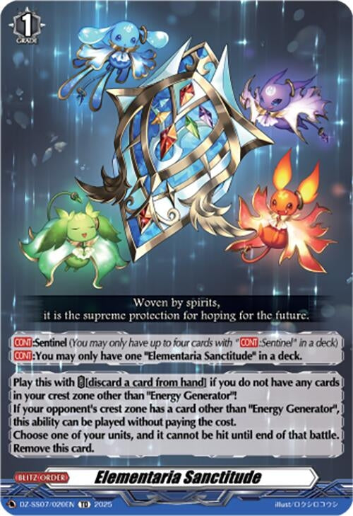Image for Elementaria Sanctitude (DZ-SS07/020EN) (DZ-SS07: Master Deckset -Michiru Hazama-) - Cardfight Vanguard