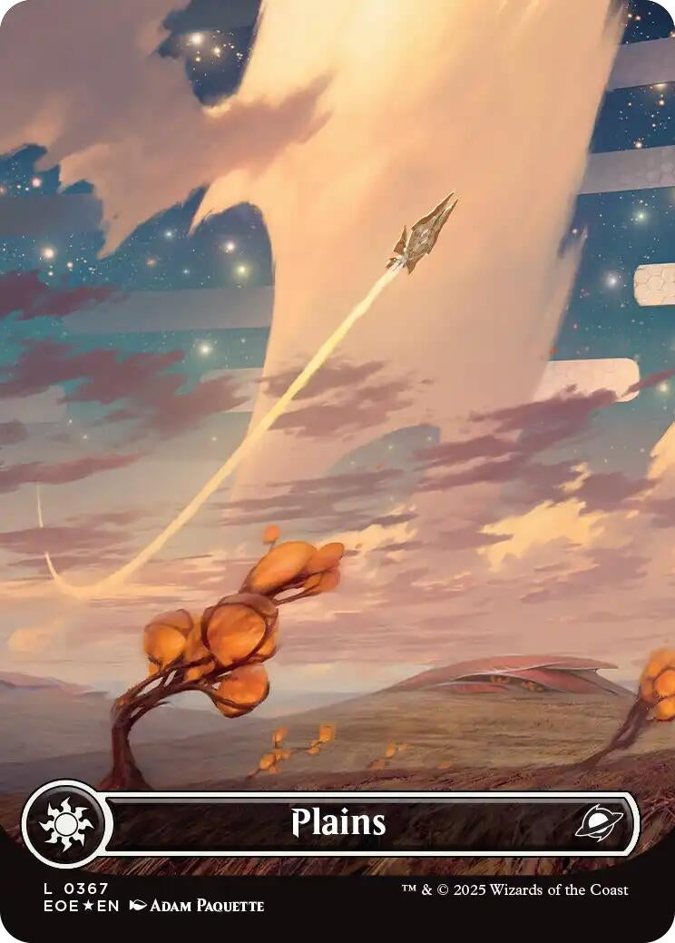 Image for Plains (0367) (Borderless) (Galaxy Foil) (367) (Edge of Eternities) - Magic: The Gathering