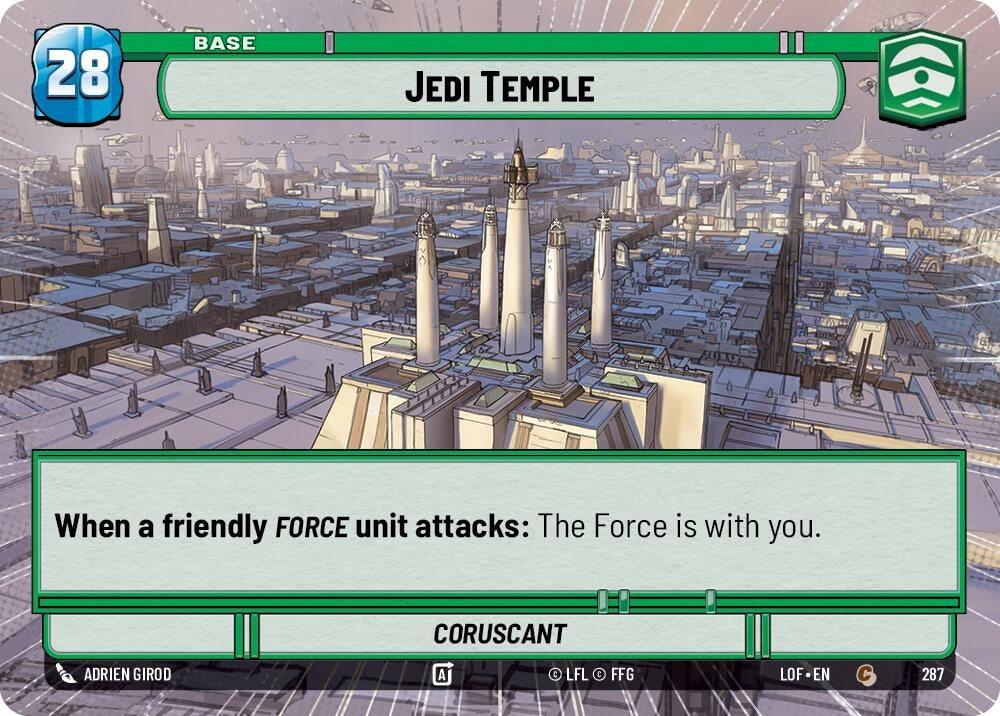 Image for Jedi Temple // Shield (Hyperspace) (287 // T02) (Legends of the Force) - Star Wars: Unlimited