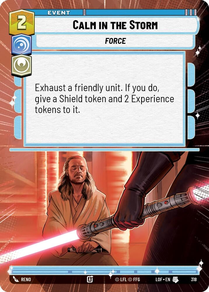 Image for Calm in the Storm (Hyperspace) (318) (Legends of the Force) - Star Wars: Unlimited