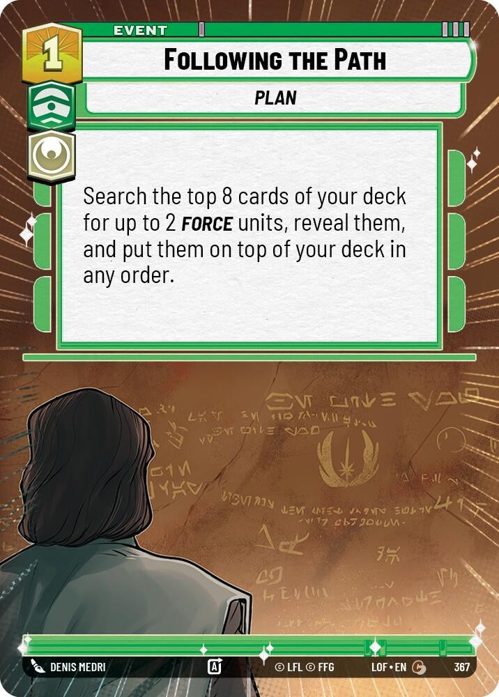 Image for Following the Path (Hyperspace) (367) (Legends of the Force) - Star Wars: Unlimited