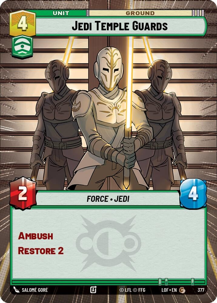 Image for Jedi Temple Guards (Hyperspace) (377) (Legends of the Force) - Star Wars: Unlimited