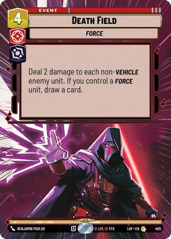 Image for Death Field (Hyperspace) (405) (Legends of the Force) - Star Wars: Unlimited