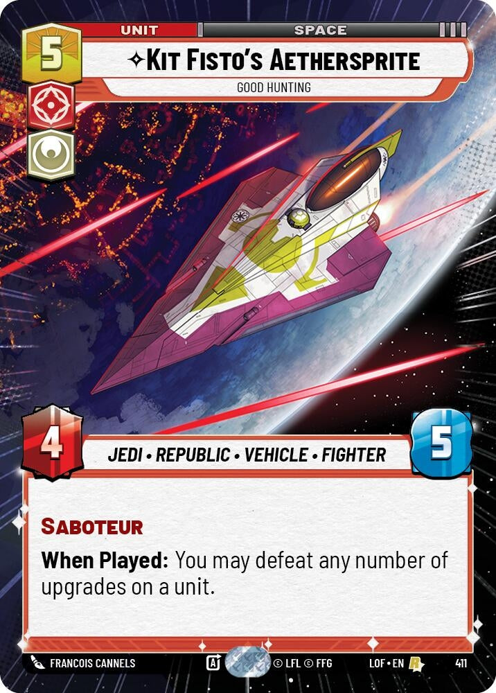 Image for Kit Fisto's Aethersprite - Good Hunting (Hyperspace) (411) (Legends of the Force) - Star Wars: Unlimited