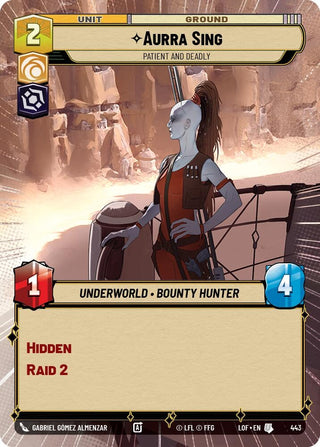 Image for Aurra Sing - Patient and Deadly (Hyperspace) (443) (Legends of the Force) - Star Wars: Unlimited