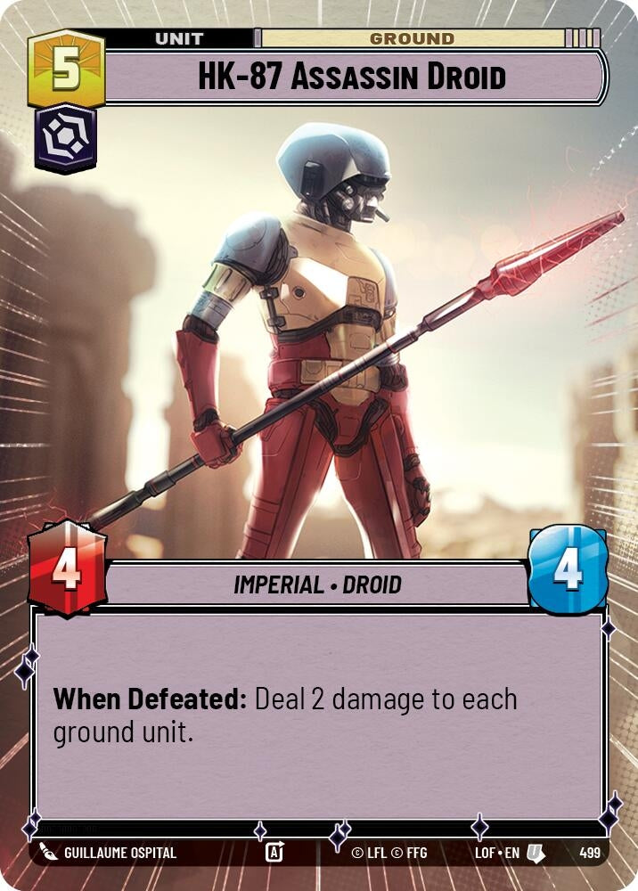 Image for HK-87 Assassin Droid (Hyperspace) (499) (Legends of the Force) - Star Wars: Unlimited