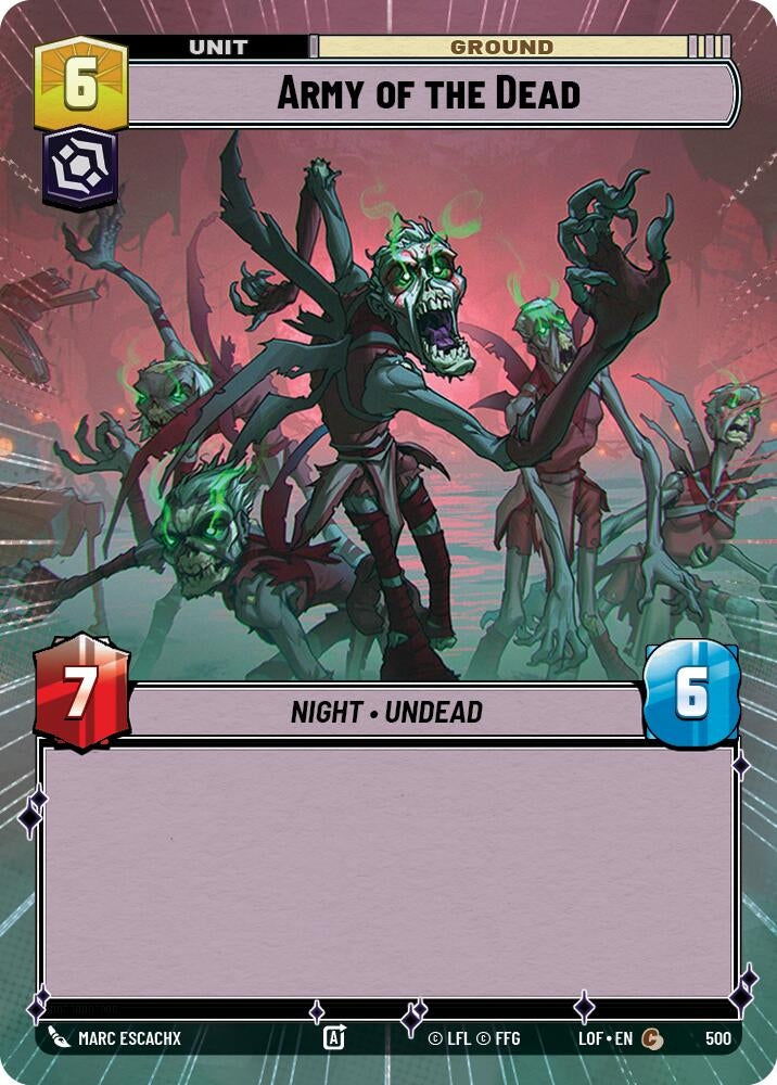 Image for Army of the Dead (Hyperspace) (500) (Legends of the Force) - Star Wars: Unlimited