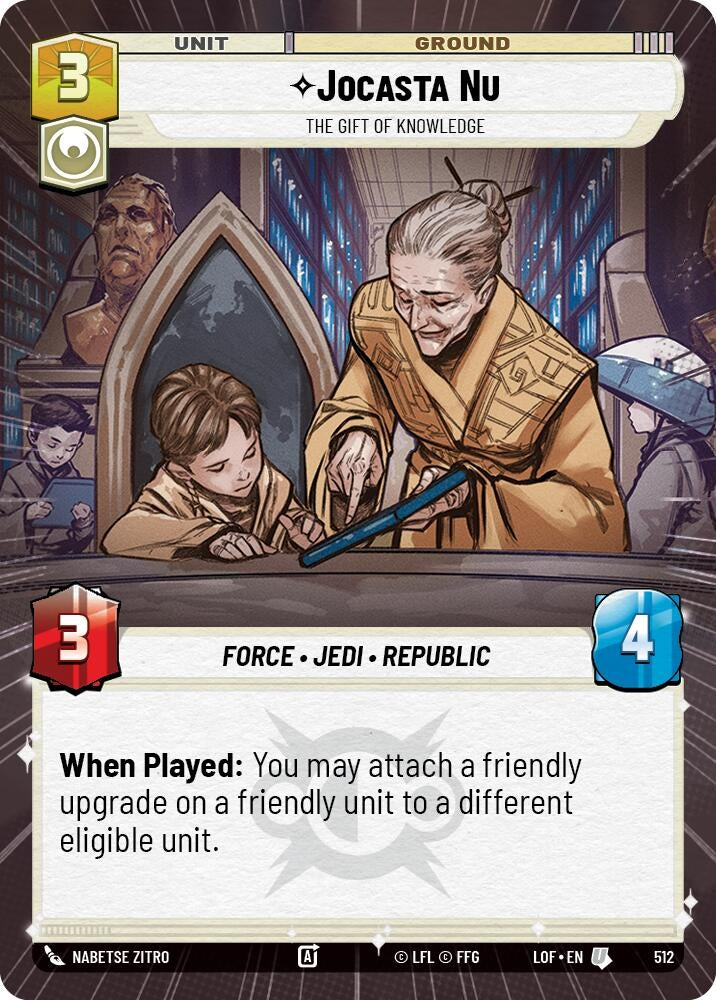 Image for Jocasta Nu - The Gift of Knowledge (Hyperspace) (512) (Legends of the Force) - Star Wars: Unlimited